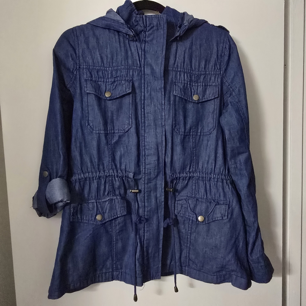 Women's Blue Hooded Jacket